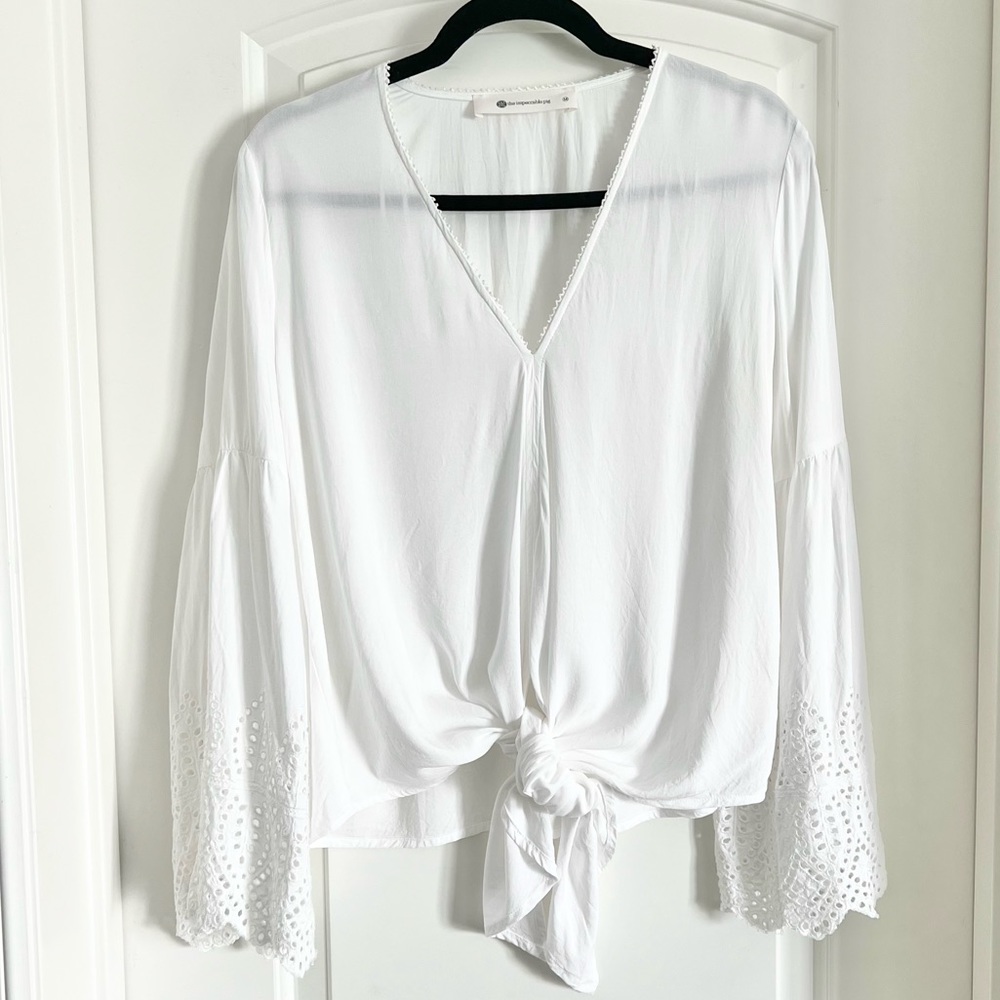 The Impeccable Pig White Eyelet Top